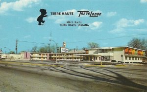 1900c Postcard Terre Haute Indiana TraveLodge 530 S. 3rd Black Angus Restaurant