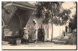 Morocco Casablanca Postcard Old Fountain of Derb Sultan