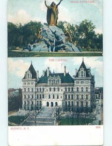 Unused Divided-Back TWO VIEWS ON ONE POSTCARD Albany New York NY G1290