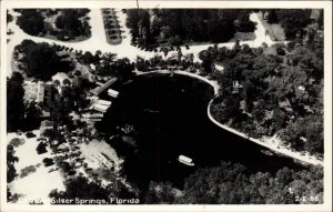 Silver Springs Florida FL Aerial View Cline Real Photo Postcard