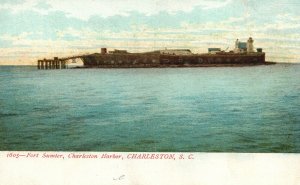 Vintage Postcard 1900's Fort Sumter Charleston Harbor Charleston South Carolina