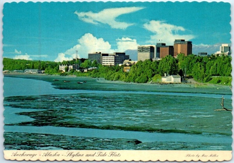 Postcard - Skyline and Tide Flats - Anchorage, Alaska