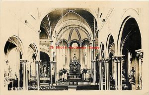 IA, Alton, Iowa, RPPC, Saint Mary's Church Interior, Carroll Post Card Photo