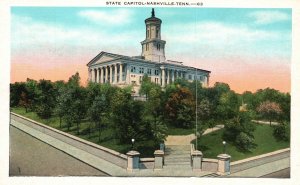 Vintage Postcard 1920's State Capitol Building Nashville Tennessee Zibart Bros.