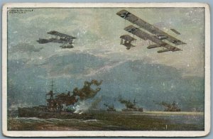 AVIATION & NAVY GERMAN WWI ERA ANTIQUE POSTCARD