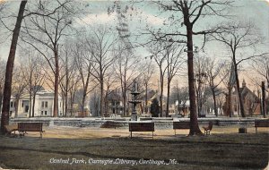Carthage Missouri 1909 Postcard Central Park Carnegie Library