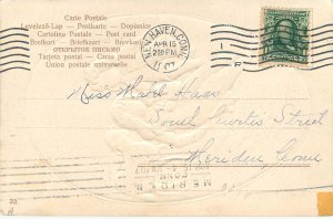 Embossed Gilded Easter Postcard 33. Froliche Ostern Children and Lamb