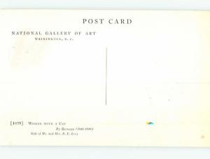 Unused Pre-1980 POSTCARD OF CAT PAINTING AT MUSEUM Washington DC hr0914