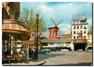 Modern Postcard Paris Moulin Rouge