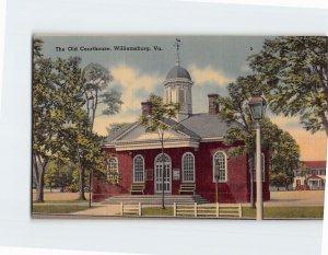 Postcard The Old Courthouse, Williamsburg, Virginia