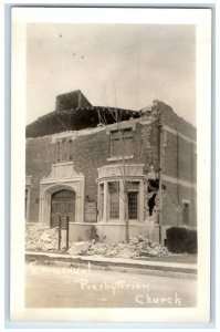 Emmanuel Presbyterian Church Earthquake Long Beach CA RPPC Photo Postcard