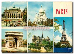 Postcard Modern Colors el Lumiere France Opera Sacre Coeur Basilica of the Ar...