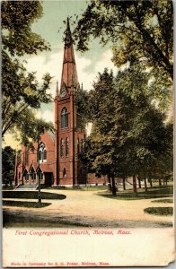 First Congregational Church Melrose MA c1906 UDB Vintage Postcard E22