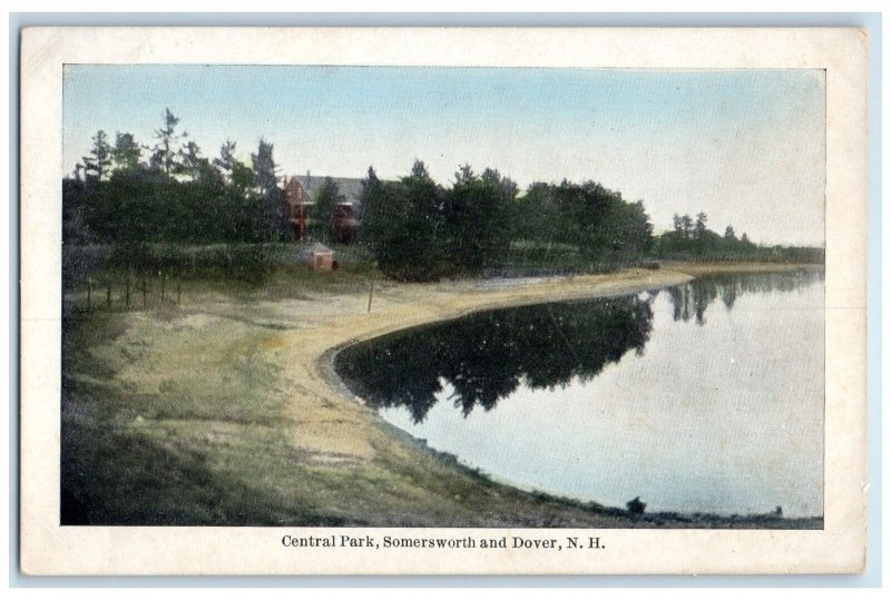 c1920's Central Park Lake Grove Somersworth & Dover New Hampshire NH Postcard