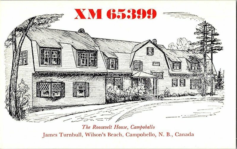 QSL Radio Card From Campobello N. B. Canada XM 65399 