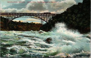 Vtg 1910s Whirlpool Rapids Niagara Falls New York NY Unused Postcard