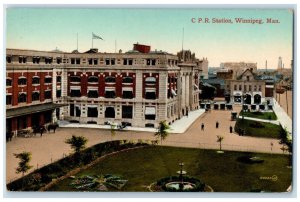 c1910 C.P.R. Station Winnipeg Manitoba Canada Posted Antique Postcard