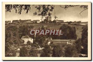 Old Postcard Semur en Brionnais S and L Le Chateau de la Vallee and general view