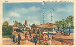 Chicago World's Fair Enchanted Isle CT Art Colortone 36A9 Postcard, People