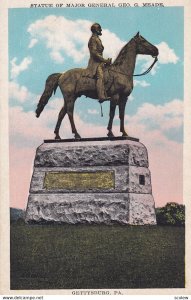 GETTYSBURG, Pennsylvania, 1900-1910s; Statue Of Major General Geo. G. Meade