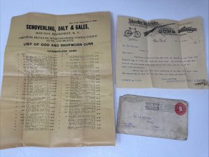1899 Schoverling Daly & Gales Letterhead Envelope & Price List Correspondence