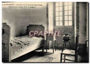 Old Postcard Dauphine Convent of the Grande Chartreuse Bedroom of a Traveler