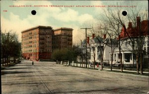 Birmingham Alabama AL Highland Ave Street Scene c1910 Vintage Postcard