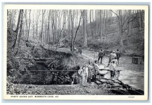 c1940's Party Going Out Mammoth Cave Kentucky KY Vintage Unposted Postcard