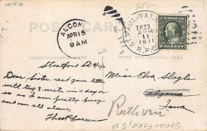 Stratford SD Floete Lumber Co. Fairbanks Scales 1911 R. P. O. Cancel RP Postcard