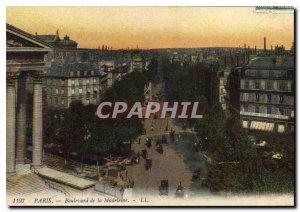 Old Postcard Paris Boulevard de la Madeleine