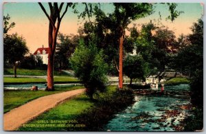 Vtg Meriden Connecticut CT Brookside Park Girls Bathing Pool 1910s View Postcard