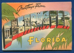 Clearwater Florida fl Memorial Causeway Beach Air view postcard folder