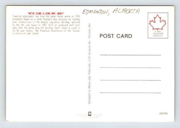 Edmonton Alberta Canada Skyline Postcard