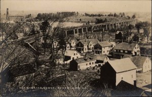 Fairfield ME Maine Birdseye of Homes c1910 Real Photo Postcard