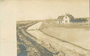 C-1910 Sioux Falls South Dakota Home Irrigation Canal RPPC Photo Postcard 9386