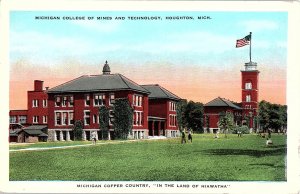 Postcard SCHOOL SCENE Houghton Michigan MI AI2591