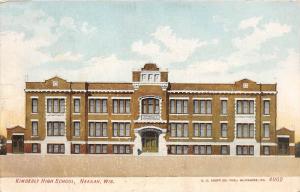 Wisconsin Wi Postcard 1914 NEENAH Kimberly High School Building