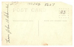 Hay Thresher , wagons horses, workmen , RPPC