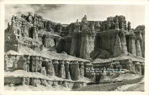 Badlands South Dakota~Castle of a Thousand Rooms~1950s Real Photo Postcard~RPPC