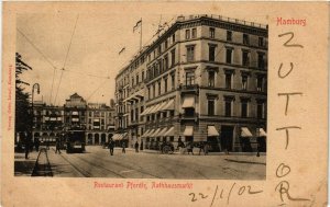 CPA AK Hamburg- Restaurant Pfordte, Rathausmarkt GERMANY (888562)