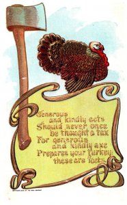 Thanksgiving Turkey , Axe, Poem