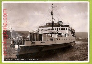 af7680 - ITALY - VINTAGE POSTCARD Postcards - 1937 - SHIP Messina Cariddi-