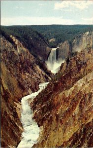 Yellowstone National Park Lower Falls Of The Yellowstone From Artist Point 1959