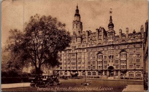 1924 LONDON IMPERIAL HOTEL RUSSELL SQUARE ADVERTISING LITHOGRAPH POSTCARD 26-205