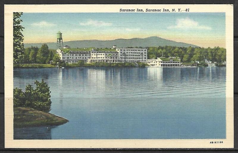 New York, Saranac Inn - View Of Landscape & Inn - [NY-193]