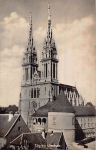 ZAGREB CROATIA YUGOSLAVIA~KATEDRALA~1932 PHOTO POSTCARD