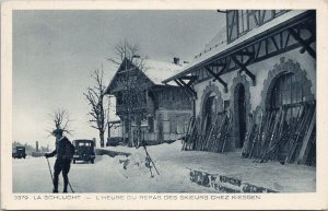 La Schlucht L'Heure Du Repas Des Skieurs Chez Kiegen 44 US Army APO Postcard G75
