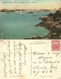 bermuda, HAMILTON, Harbor from a Point near Inverurie (1910s) Postcard