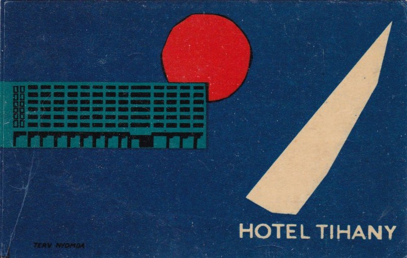 Hungary Tihany Hotel Tihany Vintage Luggage Label sk3867