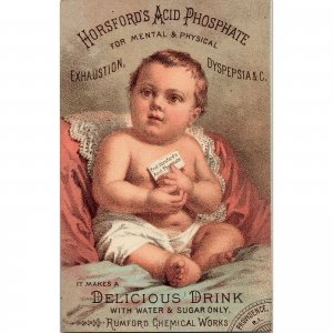 Horsford's Acid Phosphate ~ Rumford Chemical Works ~ Antique Trade Card